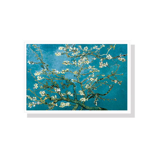 Wall Art Van Gogh Almond Blossom White Frame Canvas 50cmx70cm