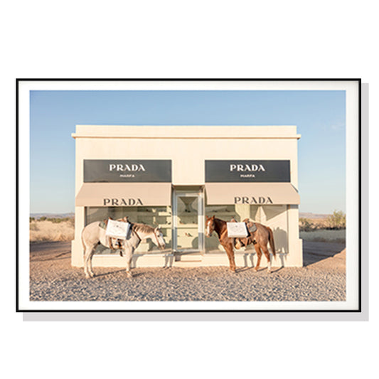 Fashions On The Desert Black Frame Canvas Wall Art 70cmx100cm