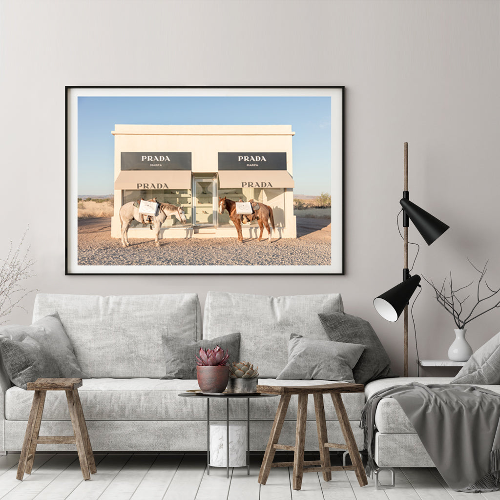 Fashions On The Desert Black Frame Canvas Wall Art 70cmx100cm