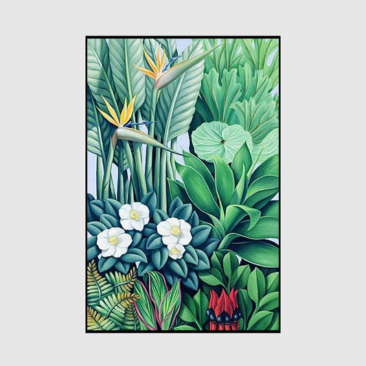 Equatorial Garden Black Framed Canvas 70cmx100cm