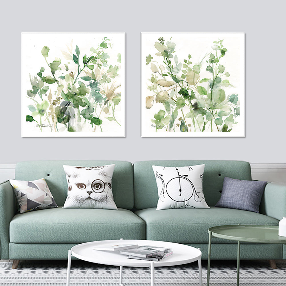 Artist Series - Carol Robinson Set Of 2 White Framed Canvas 80cmx80cm