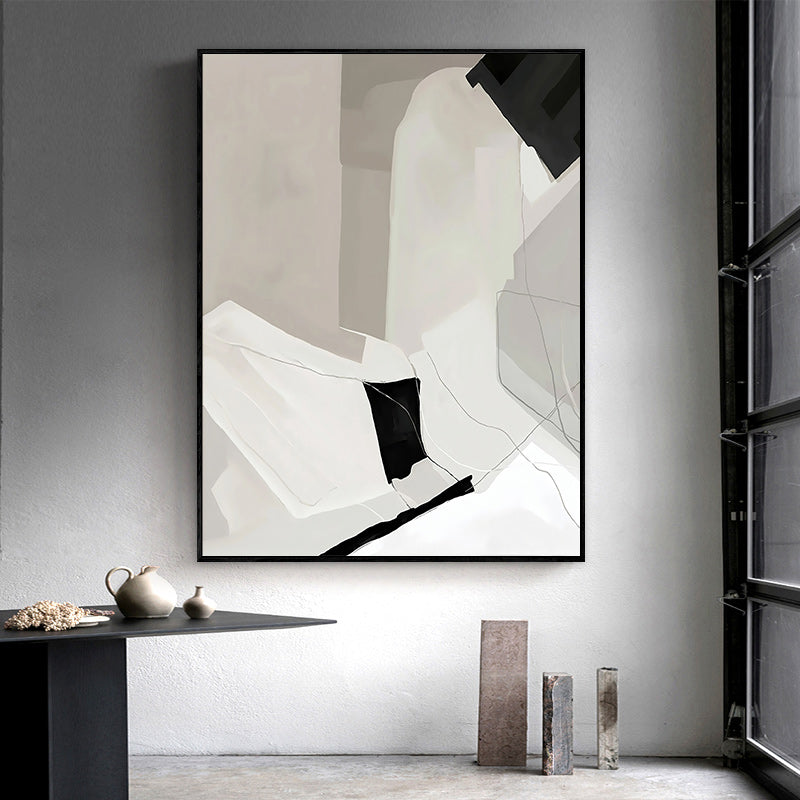 Cracks & Fissures Set Of 3 Black Framed Canvas 80cmx120cm