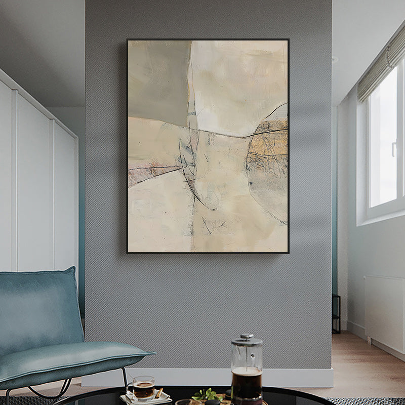 Cracks & Fissures Set Of 3 Black Framed Canvas 80cmx120cm