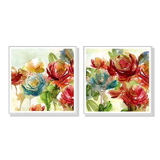 Artist Series - Carol Robinson Set Of 2 White Framed Canvas 80cmx80cm