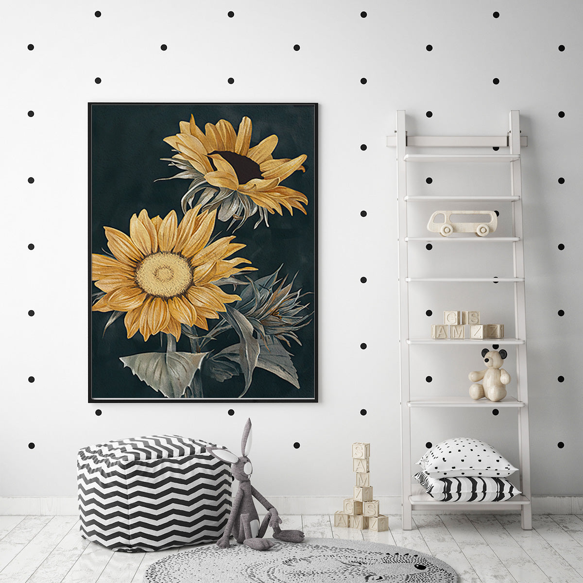 Stunning Sunflowers Black Framed Canvas 90cmx135cm