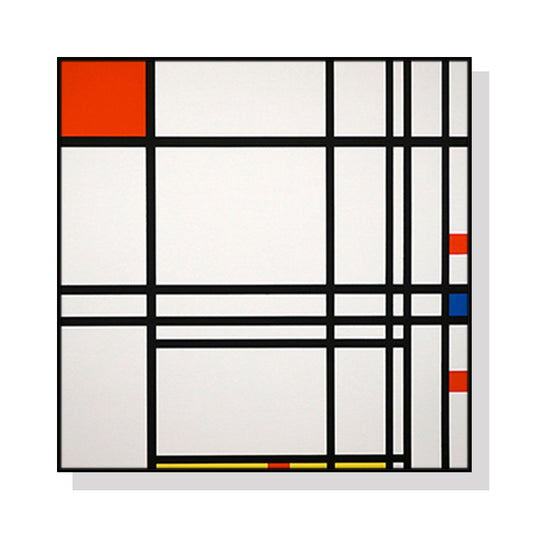 Artist Series - Piet Mondrian Black Framed Canvas 100cmx100cm