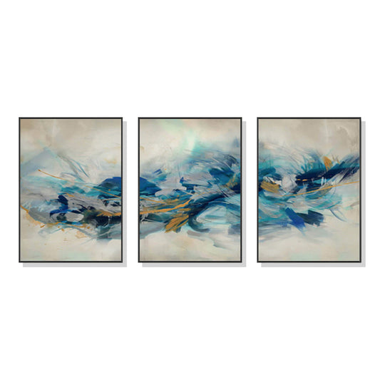 Exploring The Cosmos Set Of 3 Black Framed Canvas 80cmx120cm