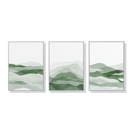 Rolling Hills - Set of 3 White Frame Canvas Wall Art 60cmx90cm