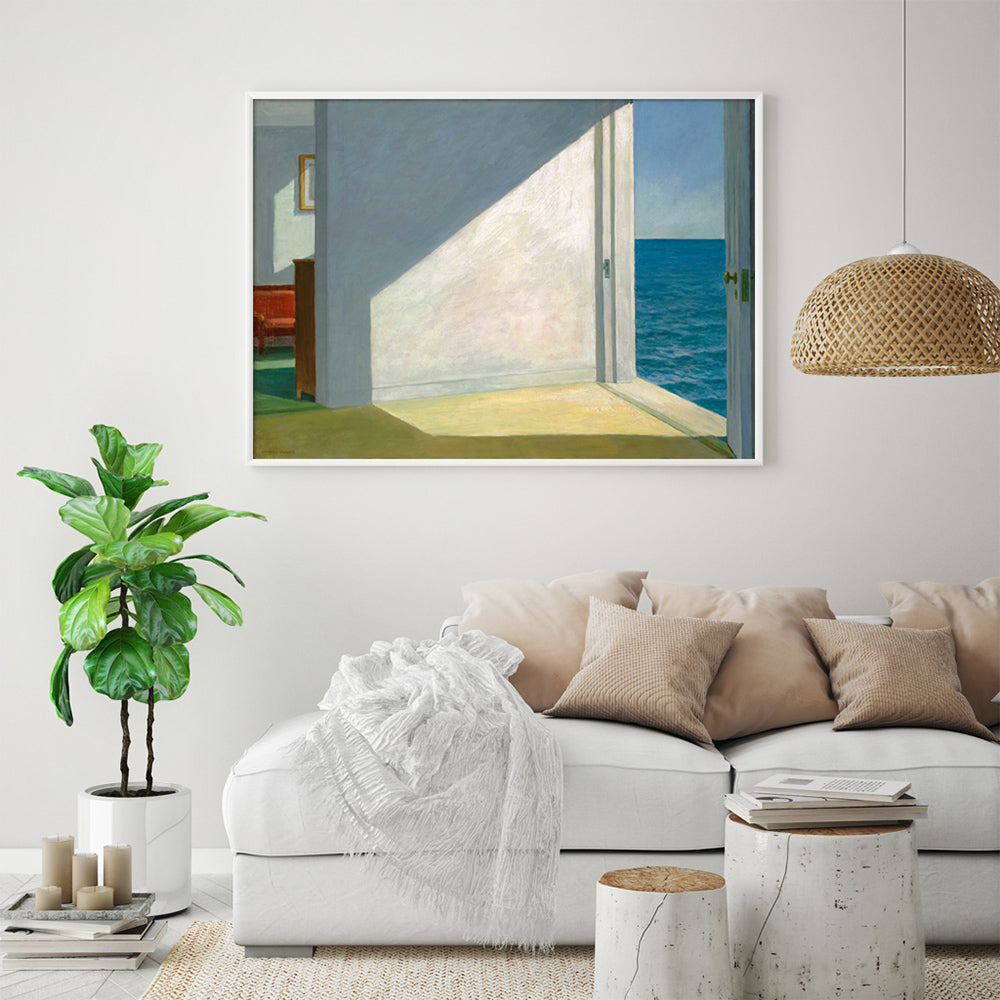 Artist Series - Edward Hopper White Framed Canvas 70cmx100cm