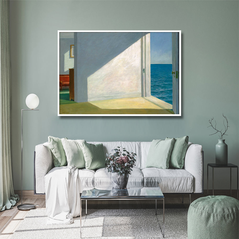 Artist Series - Edward Hopper White Framed Canvas 70cmx100cm