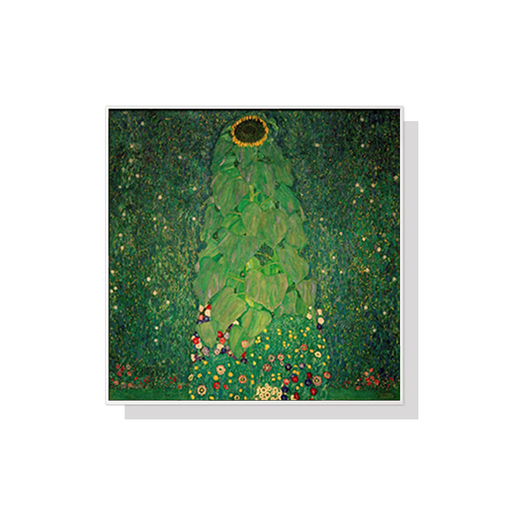 Artist Series - Gustav Klimt White Framed Canvas 100cmx100cm