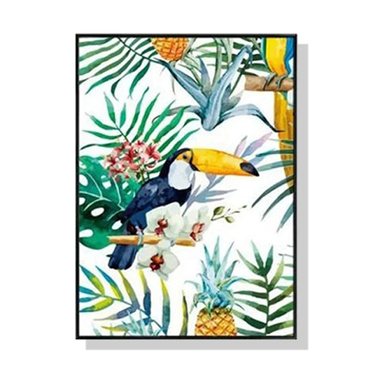 Bird In Paradise Black Framed Canvas 50cmx70cm