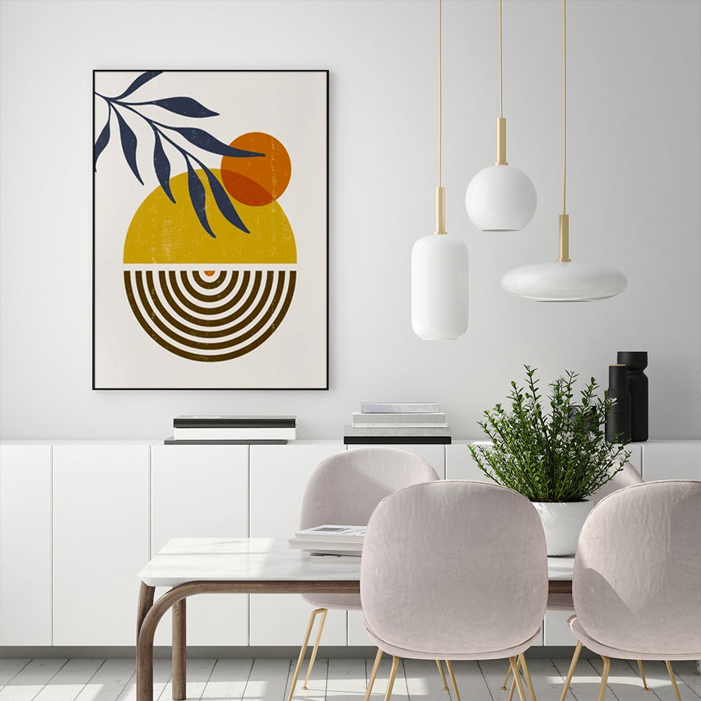 Sun Fruit Black Framed Canvas 80cmx120cms