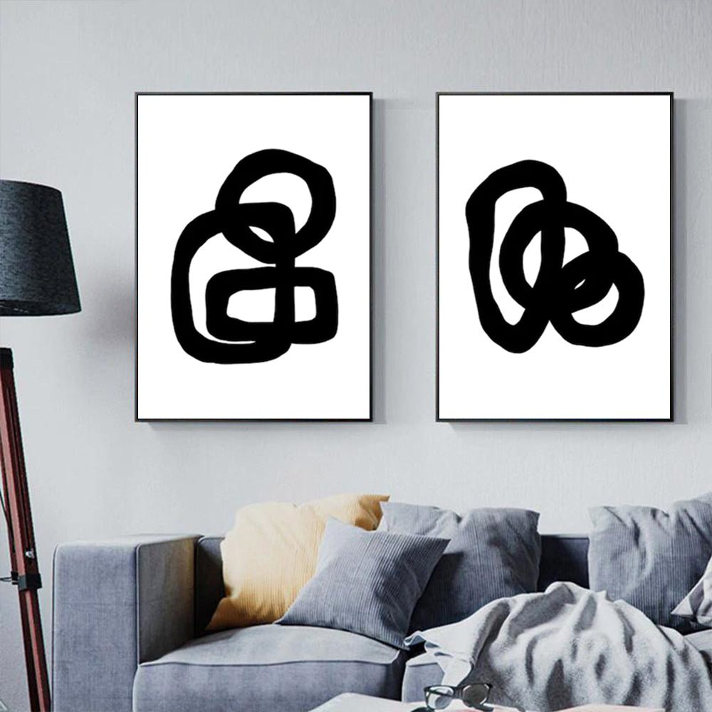 What Do YOU See? Interlinked Dreams Set Of 2 Black Framed Canvas 100cmx150cm