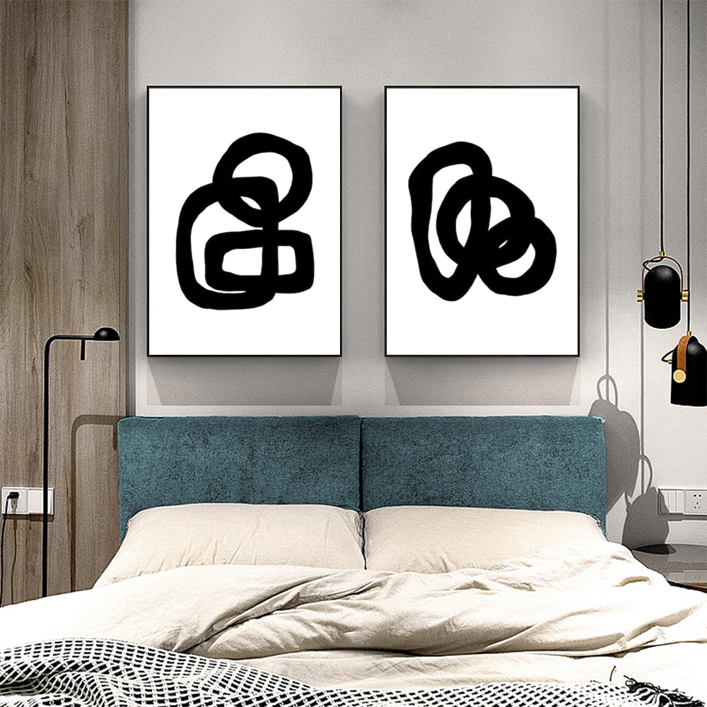 What Do YOU See? Interlinked Dreams Set Of 2 Black Framed Canvas 100cmx150cm