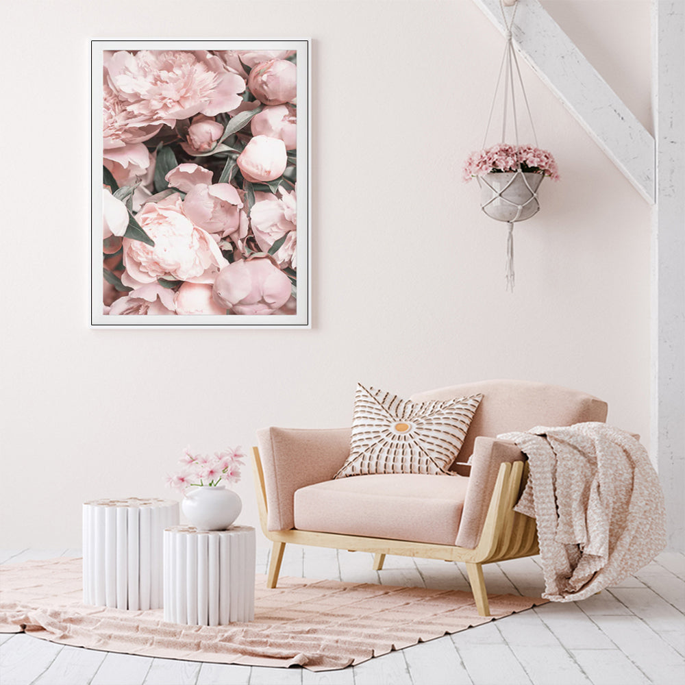 Pentecost Rose White Framed Canvas 90cmx135cm