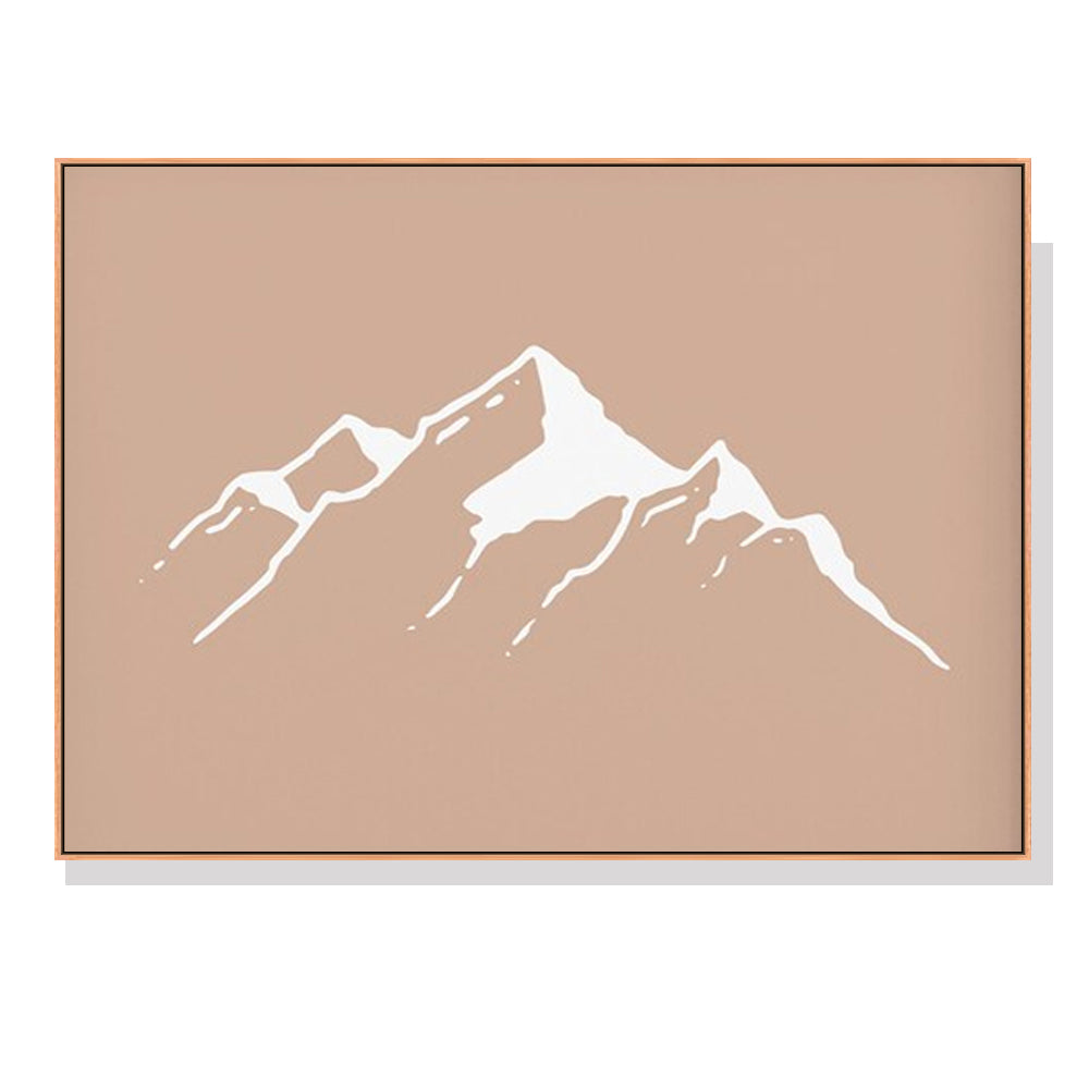 Snow Capped Peaks Set Of 3 White Framed Canvas 80cmx120cm