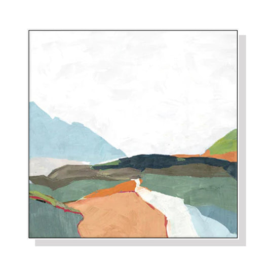 The Hills Are Alive White Framed Canvas 90cmx90cm