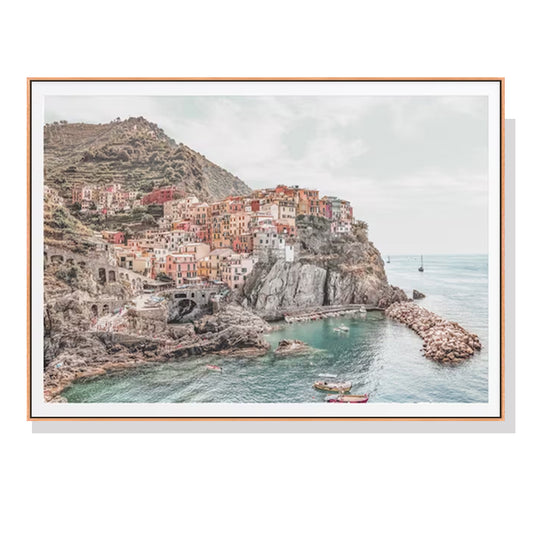 Manarola, Italy Wood Framed Canvas 100cmx150cm