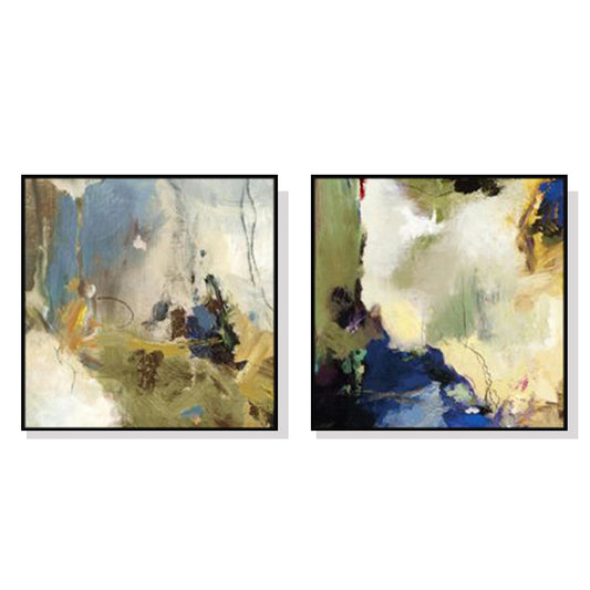 Endless Set Of 2 Black Framed Canvas 90cmx90cm