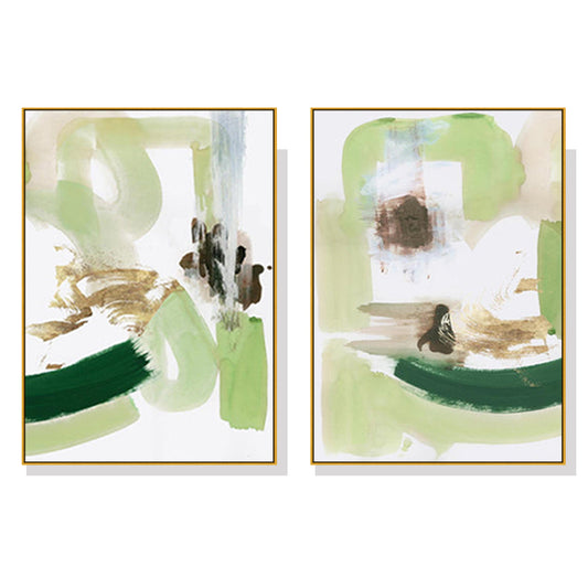 What Do YOU See? Ducks At Play Set Of 2 Gold Framed Canvas