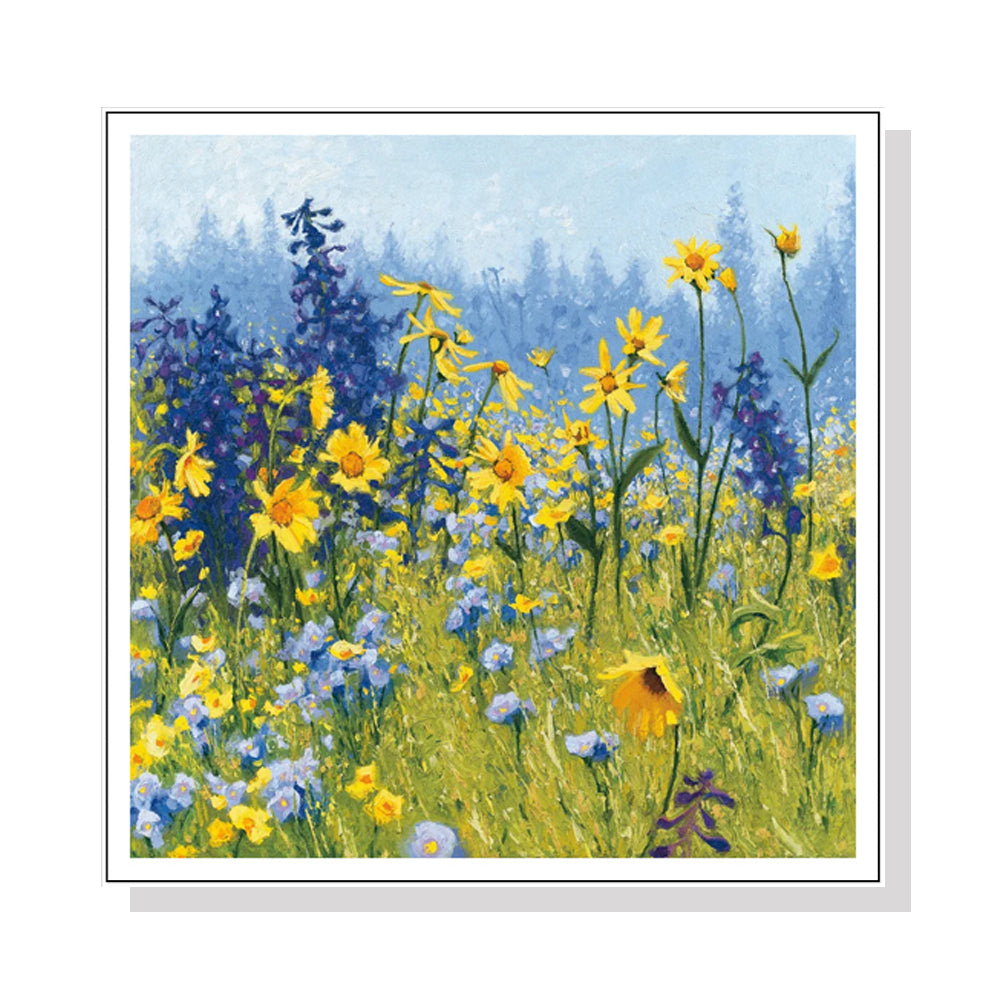 Springtime Happiness White Frame Canvas 90cmx90cm