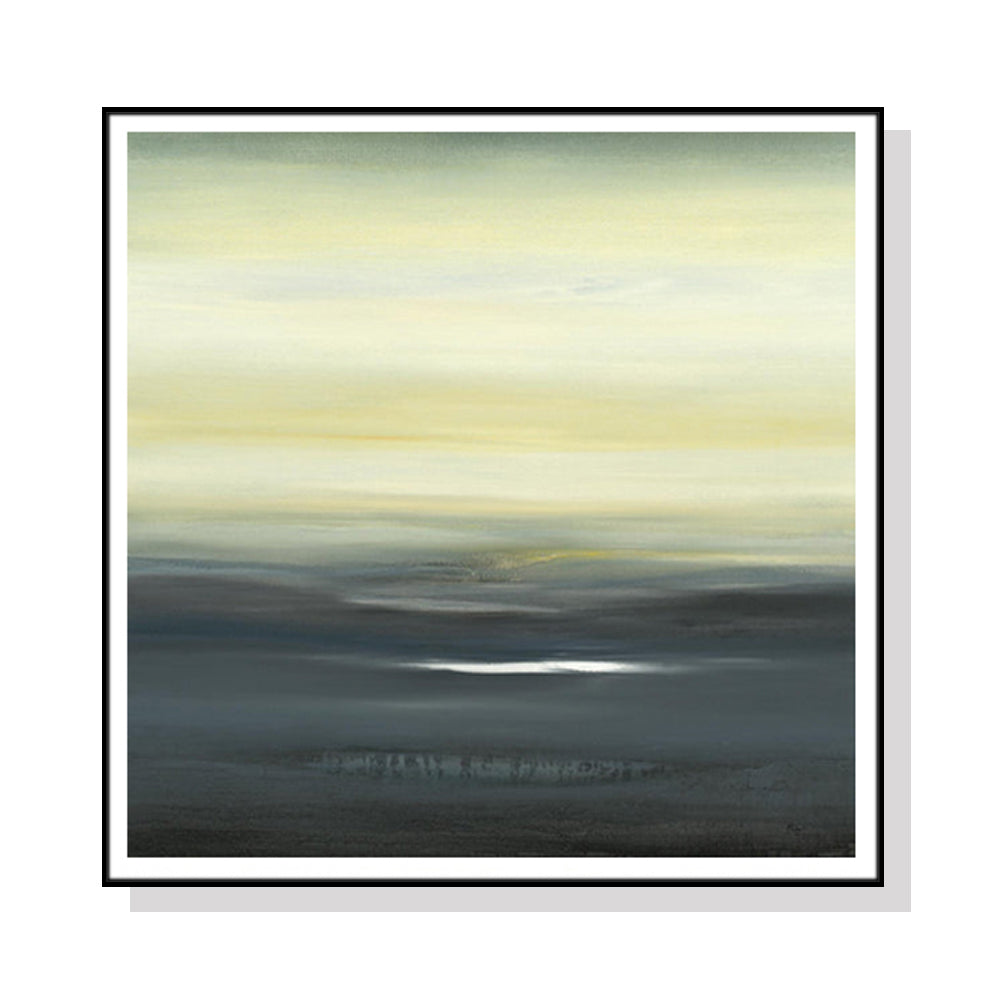 Dawn Breaks Black Framed Canvas 100cmx100cm