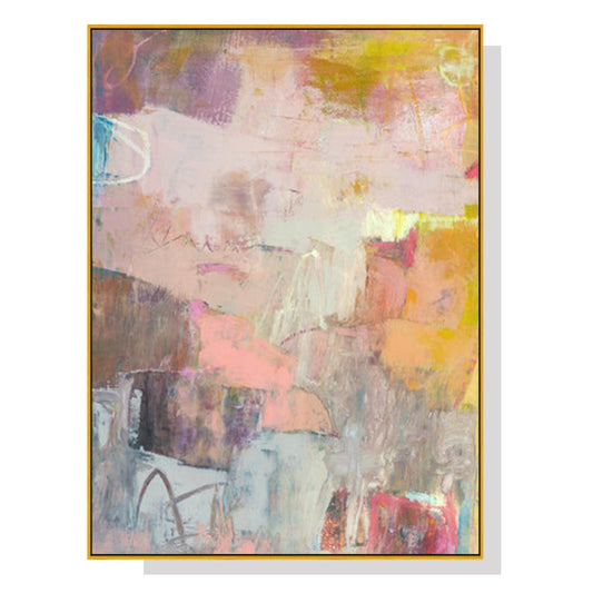 Pastel Dreams Gold Framed Canvas 90cmx135cm